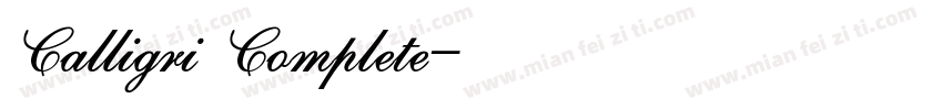 Calligri Complete字体转换